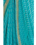 Vasthrlay Georgette Leheriya Unstitched Blue Saree