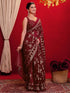 Vasthrlay Georgette Printed Navy Navy Blue Saree
