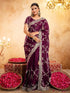 Vasthrlay Scalloped Embroidery Unstitched Light Green Saree