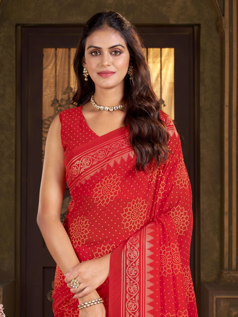 Vasthrlay Georgette Unstitched Saree