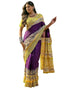 Vasthrlay Womens Printed Unstitched Maroon Saree
