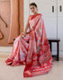 Vasthrlay Womens Printed Unstitched Beige Saree