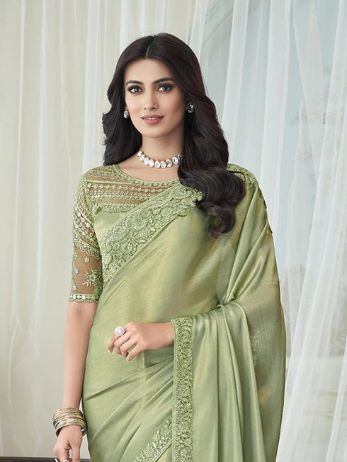 Vasthrlay Chiffon Embroidery Unstitched Purple Ethnic Wear