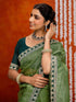 Vasthrlay Shimmer Embroidery Yellow Saree