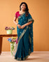 Vasthrlay Weaving Printed Unstitched Maroon Saree