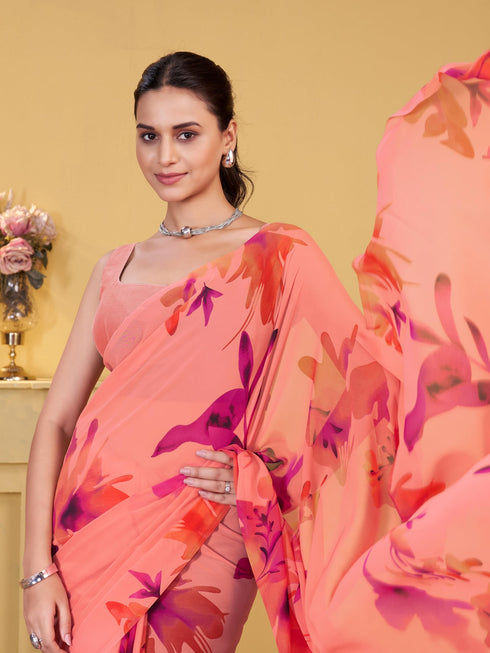 Vasthrlay Georgette Printed Saree