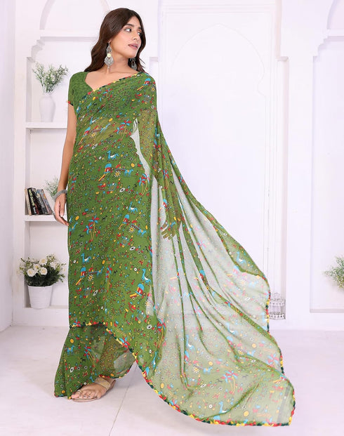 Vasthrlay Georgette Unstitched Material Az Ys Gomti Ethnic Wear