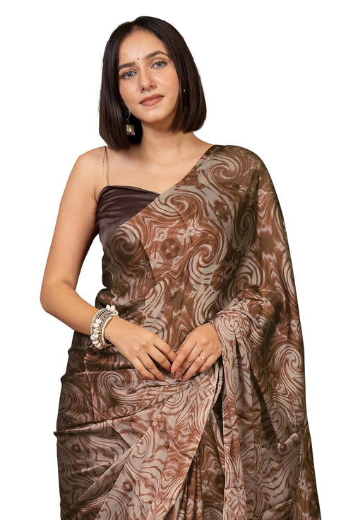 Vasthrlay Fashion Chiffon Geometric Printed Ethnic Wear