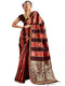 Vasthrlay Vasthrlaywomensbluesatinethnicmotifprinttasselsandlatkanssareewithunstitchedblousepiece Sareeforwoman Designersareeforwomen Rj Ethnic Wear