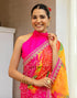 Vasthrlay Georgette Embroidery Multicolour Saree With Unstitched Blouse Piece