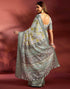 Vasthrlay Printed Jacquard Unstitched Rama Green Saree