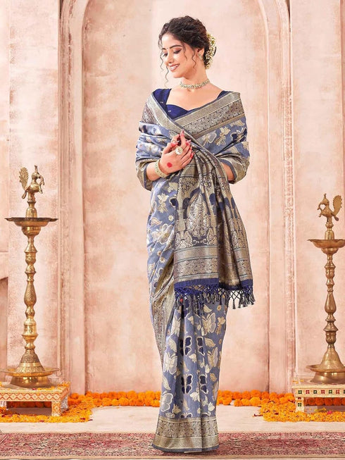 Vasthrlay Chanderi Banarasi Light Saree