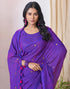 Vasthrlay Womens Sequence Unstitched Red Saree