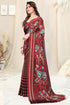 Vasthrlay Fashion Chiffon Printed Grey Ethnic Wear