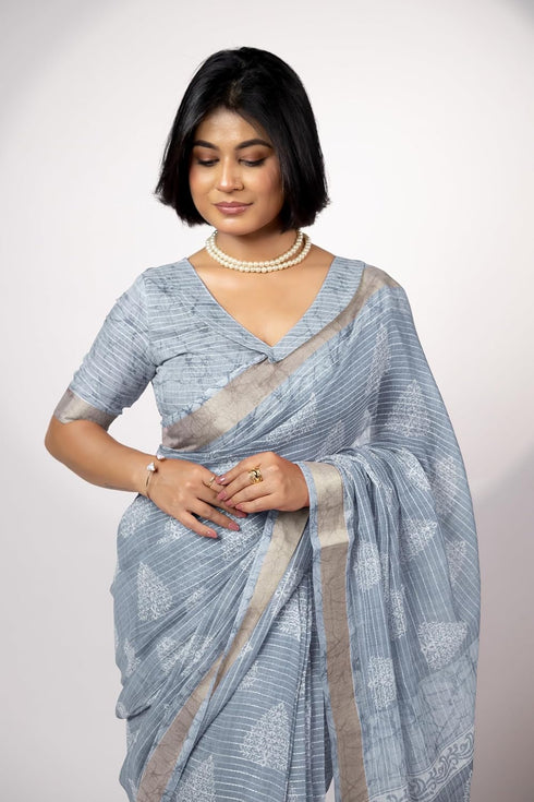 Vasthrlay Fashion Printed Mustard Ethnic Wear