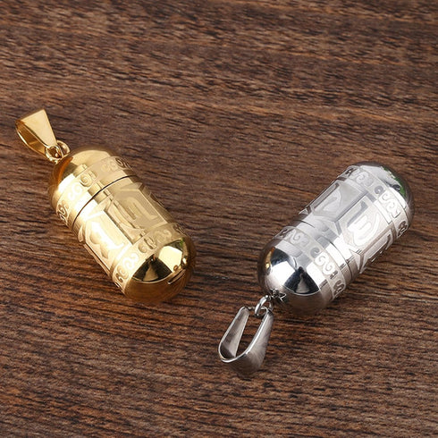 Engraved Openable Creative Perfume Bottle Memorial Urn Pendant Necklace