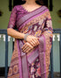 Vasthrlay Womens Printed Unstitched Light Green Saree