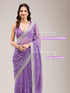 Vasthrlay Embroidery Siroski Unstitched Purple Ethnic Wear