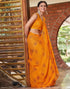 Vasthrlay Bandhani Printed Yellow1 Saree With Unstitched Blouse Piece