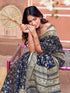Vasthrlay Womens Abstract Unstitched Off White Saree