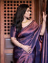 Vasthrlay Kanjivaram Banarasi Unstitched Blue Ethnic Wear