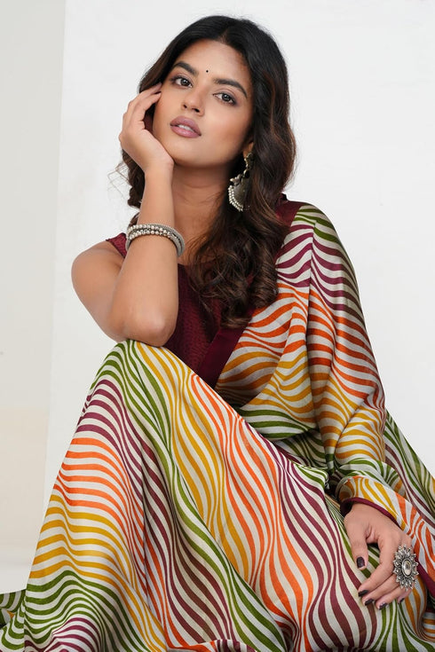 Vasthrlay Fashion Chiffon Georgette Teal Ethnic Wear