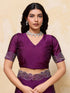Vasthrlay Maroon Unstitched Saree