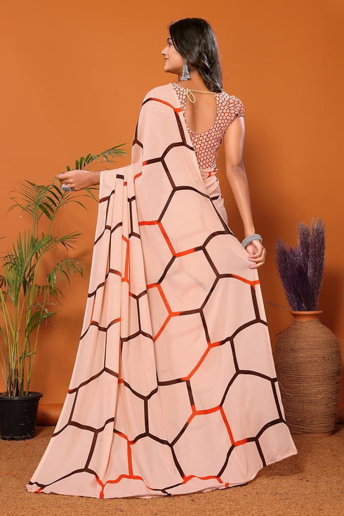 Vasthrlay Trendy Georgette Material Ethnic Wear