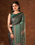 Vasthrlay Womens Printed Unstitched Brown Saree