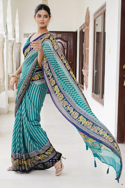 Vasthrlay Fashion Chiffon Printed Ethnic Wear