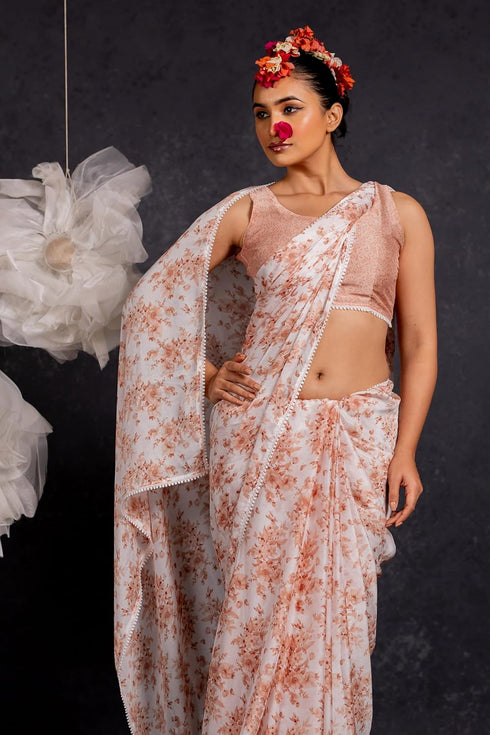 Vasthrlay Fashion Georgette Floral Printed Ethnic Wear