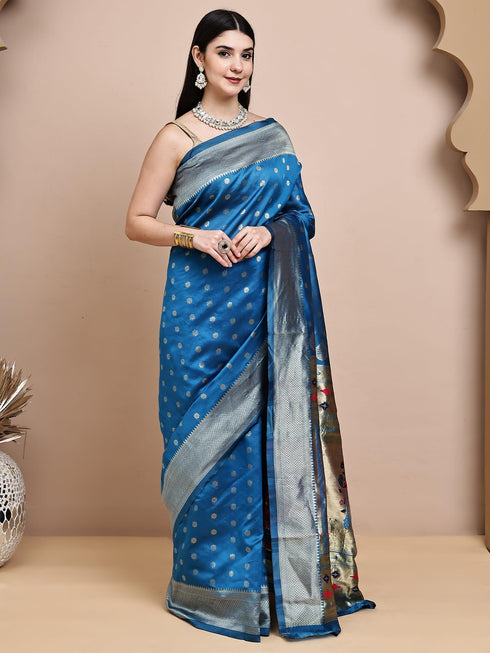 Vasthrlay Paithani Unstitched Saree