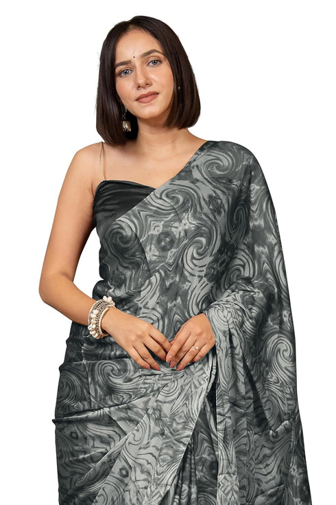 Vasthrlay Fashion Chiffon Geometric Printed Ethnic Wear
