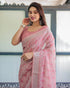Vasthrlay Floral Prints Tasseled Saree