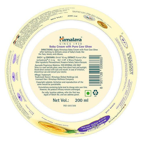 Himalaya Baby Cream with Pure Cow Ghee & pH5.5