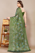 Vasthrlay Fashion Chiffon Turquoise Ethnic Wear
