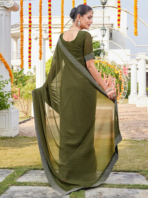Vasthrlay Georgette Dark Saree