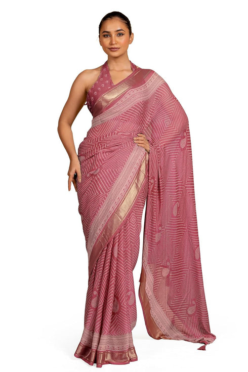 Vasthrlay Fashion Georgette Bandhani Printed Ethnic Wear