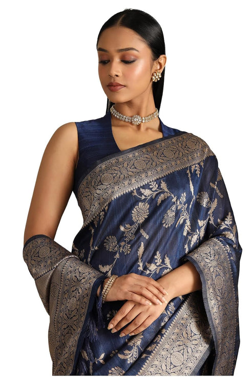 Vasthrlay Tussar Floral Print