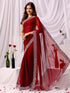 Vasthrlay Embroidery Peach Saree