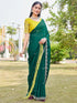 Vasthrlay Scalloped Embroidery Dark Saree