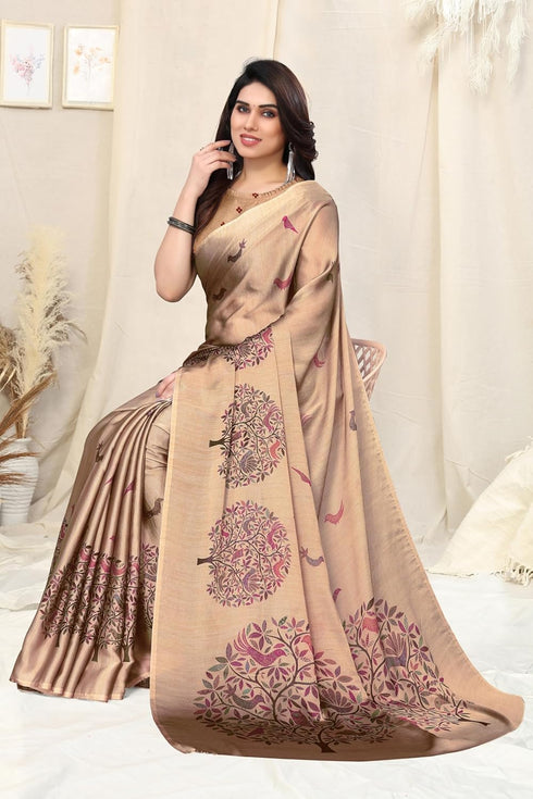 Vasthrlay Fashion Chiffon Printed Dusty Ethnic Wear