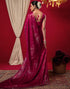 Vasthrlay Chiffon Printed Unstitched Black Saree