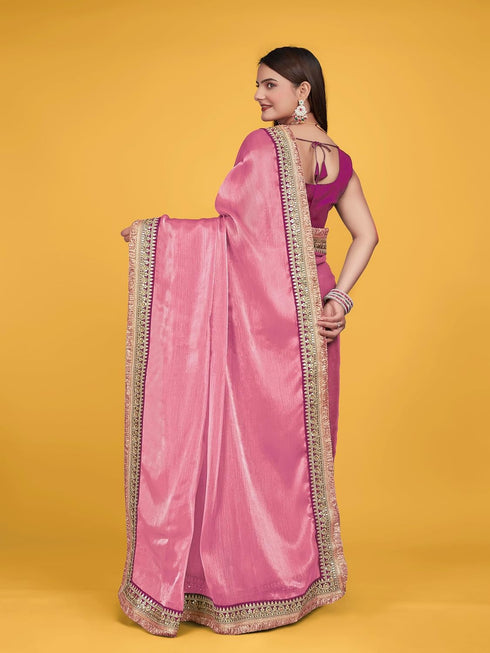 Vasthrlay Trendy Organza Saree Blouse