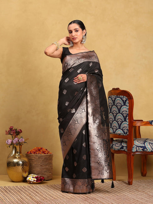Vasthrlay Banarasi Unstitched Saree