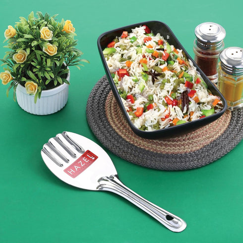 HAZEL Stainless Steel Rice Panja Paddle Scooper Spatula Server