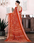 Vasthrlay Bandhani Printed Unstitched Yellow Saree