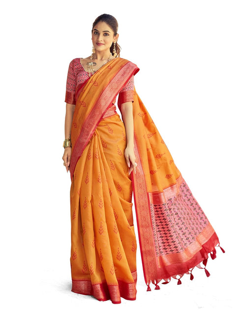 Vasthrlay Kanjivaram Banarasi Festival Unstitched Saree