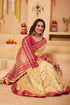 Vasthrlay Orange Jacquard Unstitched Saree