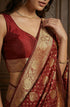 Vasthrlay Maroon Jacquard Saree